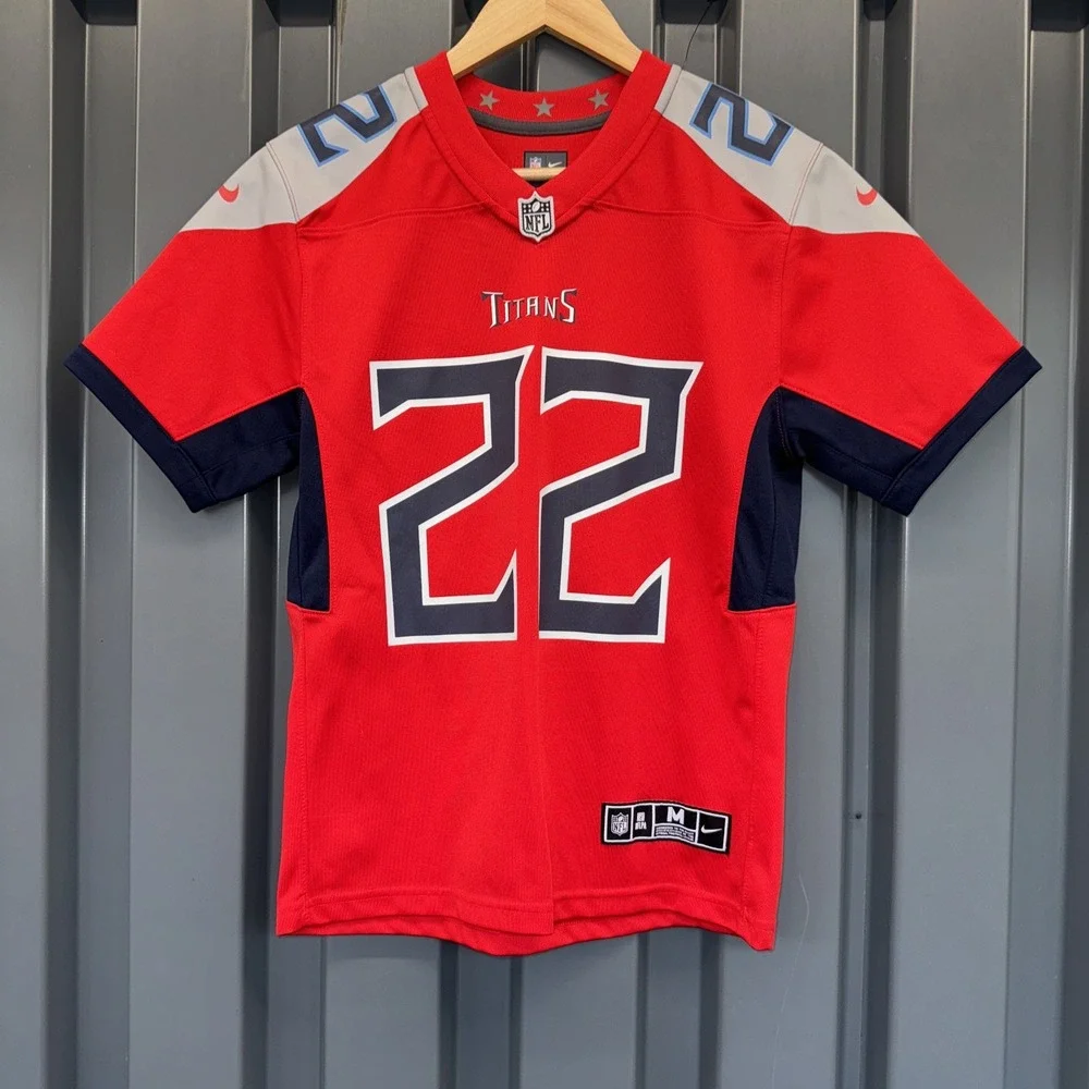 Derrick Henry #22 Tennessee Titans NFL Nike On Field Red Jersey Youth M NWOT